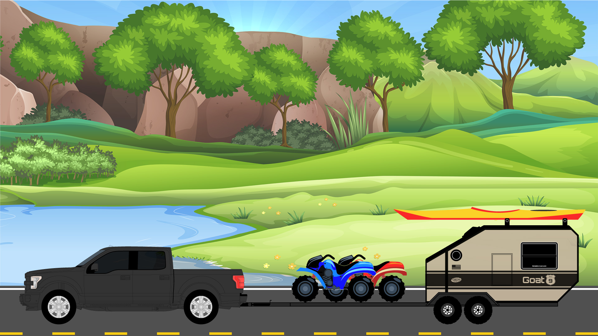 Nomads Campers - Yak Packer 13 - Toy Hauler - Concept art camping